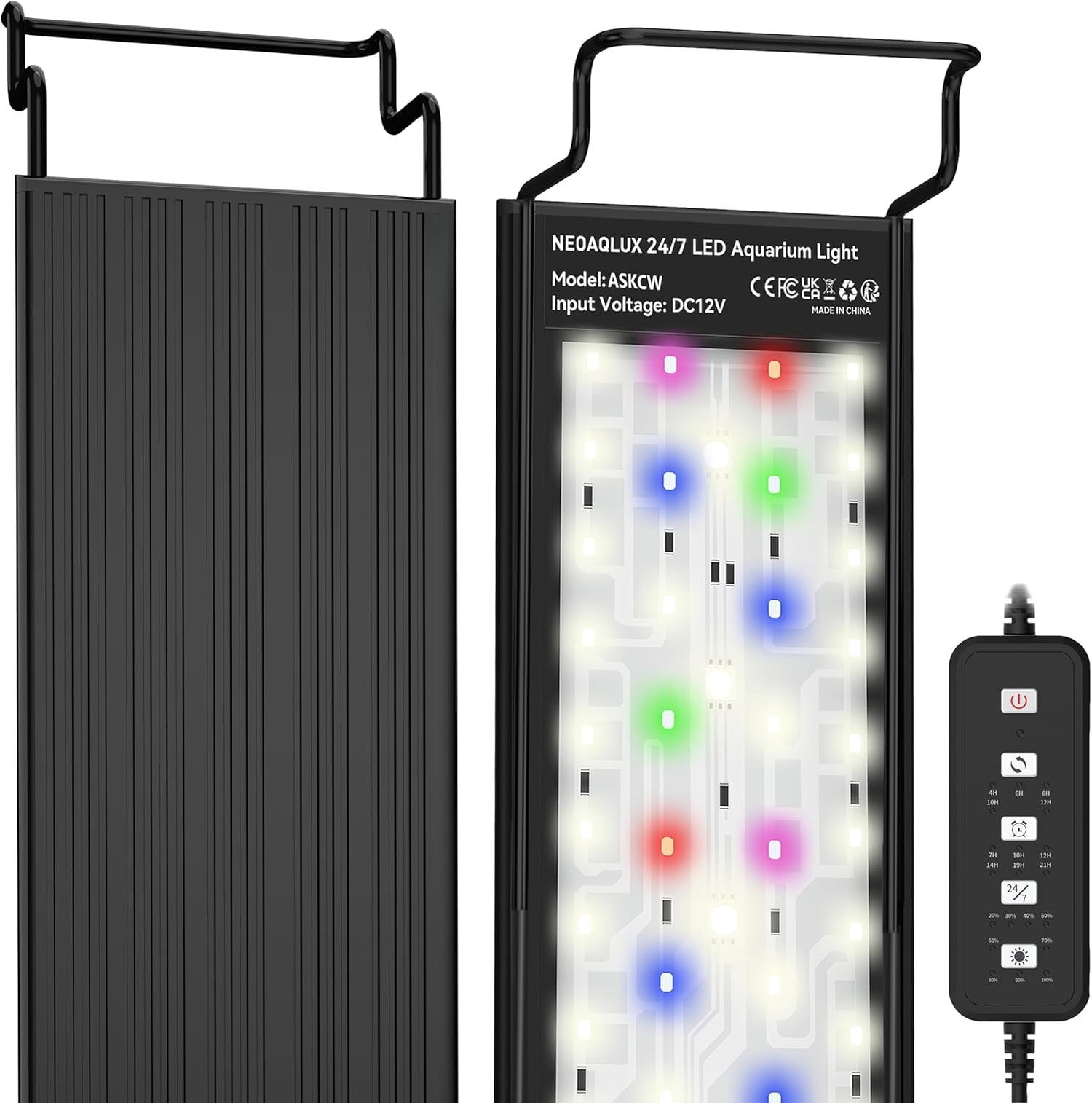 24/7 LED Aquarium Light for 12-18 Inch & Fish IP68, 12-Color & Gradient ...