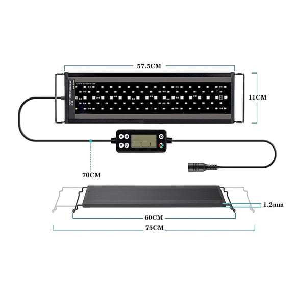 24/7 Lighting Aquarium Light Fish Tank Light With Timer Adjustable Brightness LED Lamp For Marine Fish Tanks Fish Tank Light ,Easy to Install