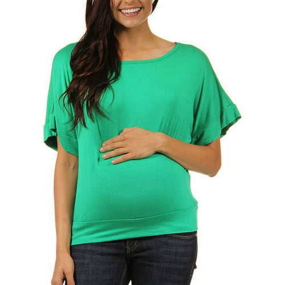 24/7 Maternity Women's Banded Dolman Top