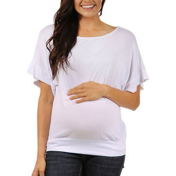 24/7 Maternity Women's Banded Dolman Top