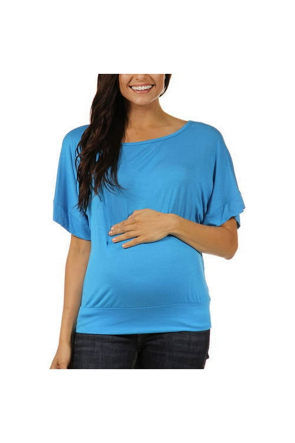 24/7 Maternity Women's Banded Dolman Top