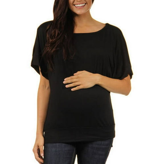 24/7 Maternity Women's Banded Dolman Top