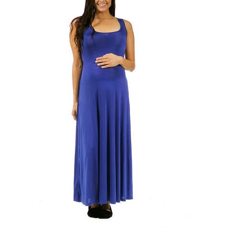 24/7 Maternity Women's Scoop-Neck Tank Maxi Dress