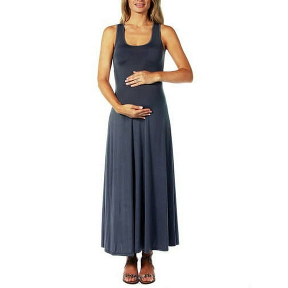24/7 Maternity Women's Scoop-Neck Tank Maxi Dress