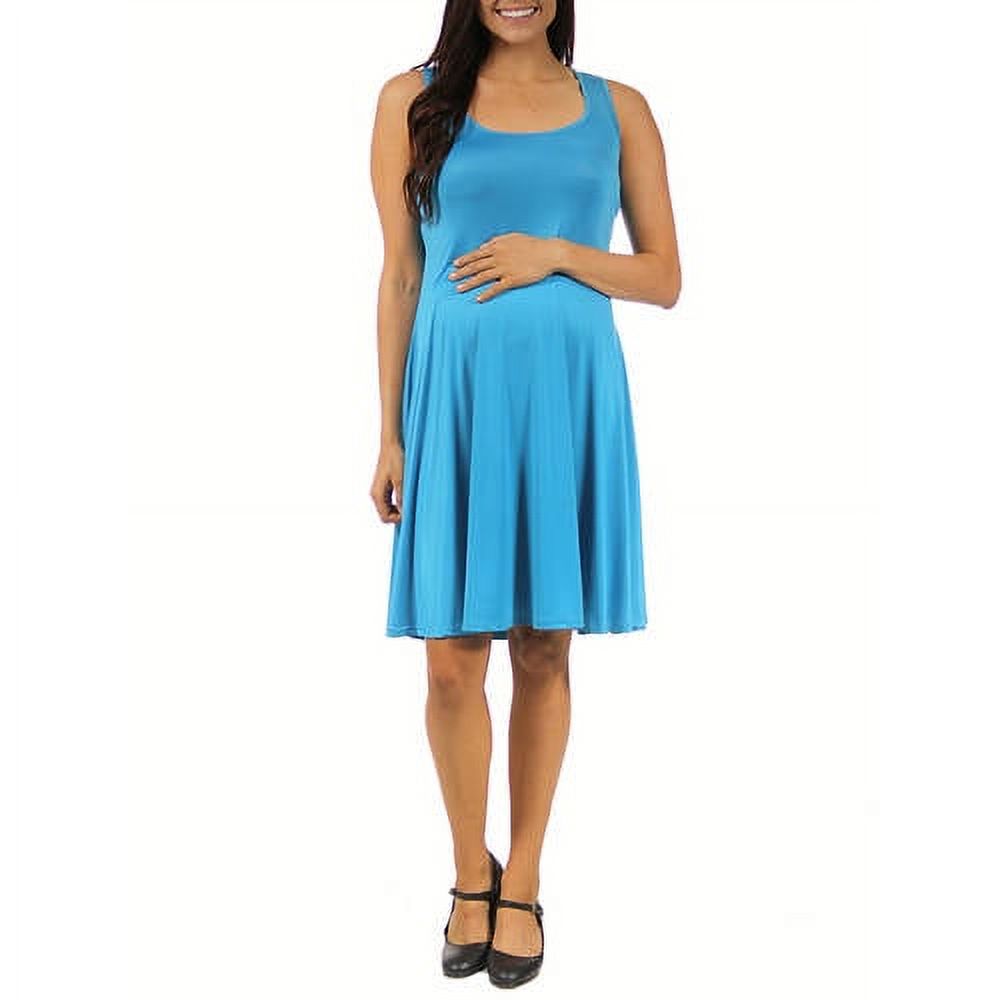 24/7 Maternity Women's Sleeveless Tank Knee-Length Dress