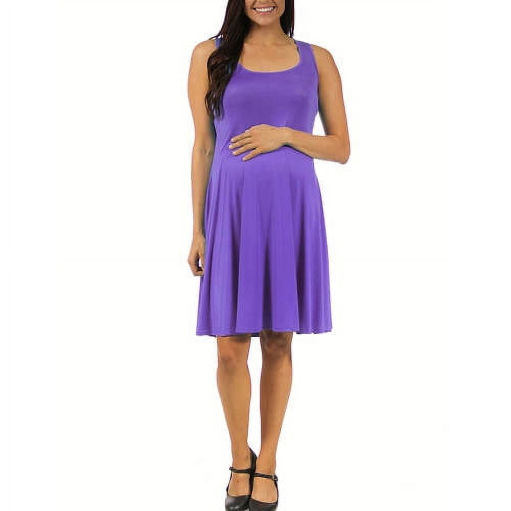 24/7 Maternity Women's Sleeveless Tank Knee-Length Dress