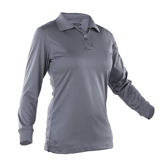 24-7 SHIRT; LADIES LONG SLEEVE 100% POLY PERFORMANCE POLO
