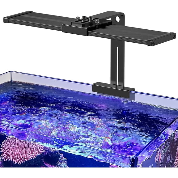 24/7 Saltwater Aquarium LED Light – 35W Nano Reef Tank Light with White, Blue & UV LEDs, Dimmer Timer, Moonlight Mode, Mounting Bracket & 2 Metal Legs (21 Inch)