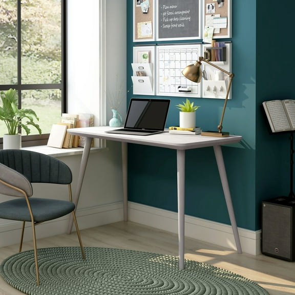 24/7 Shop At Home 30"H Espece Wood Writing Office Desk, White Oak