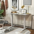 thumbnail image 1 of 24/7 Shop At Home Kontor Home Office 44" Metal Height Adjustable Standing Desk, White, 1 of 5