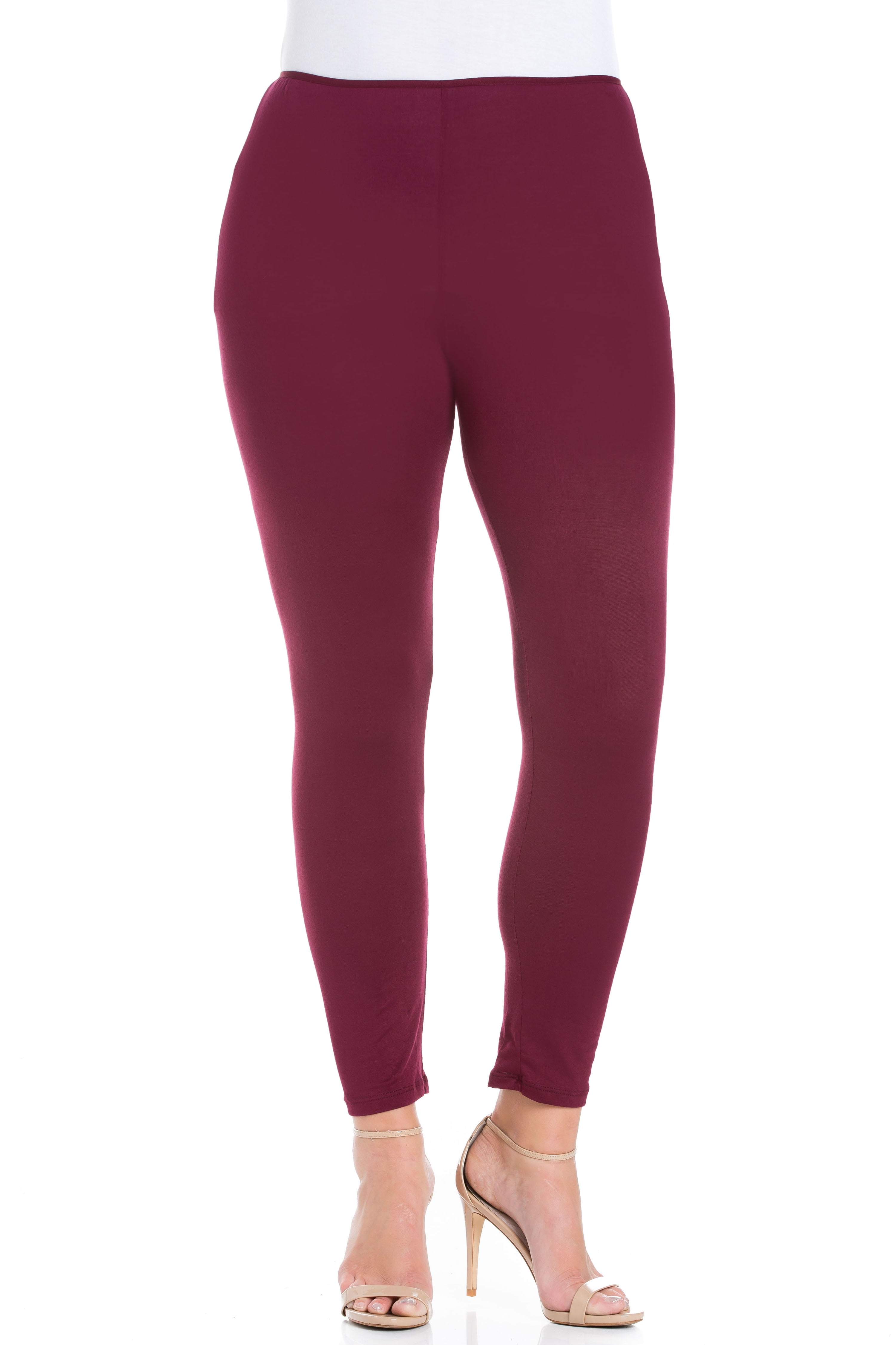 24/7 Women's Plus Size Comfort Apparel Comfortable Ankle Length Plus Size Leggings