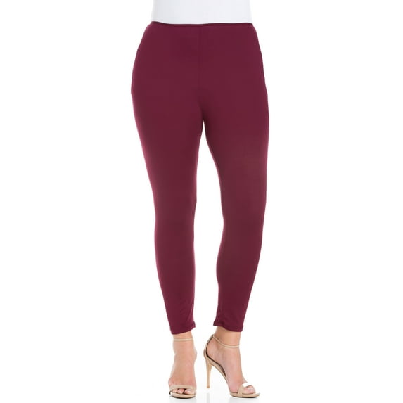 24/7 Women's Plus Size Comfort Apparel Comfortable Ankle Length Plus Size Leggings