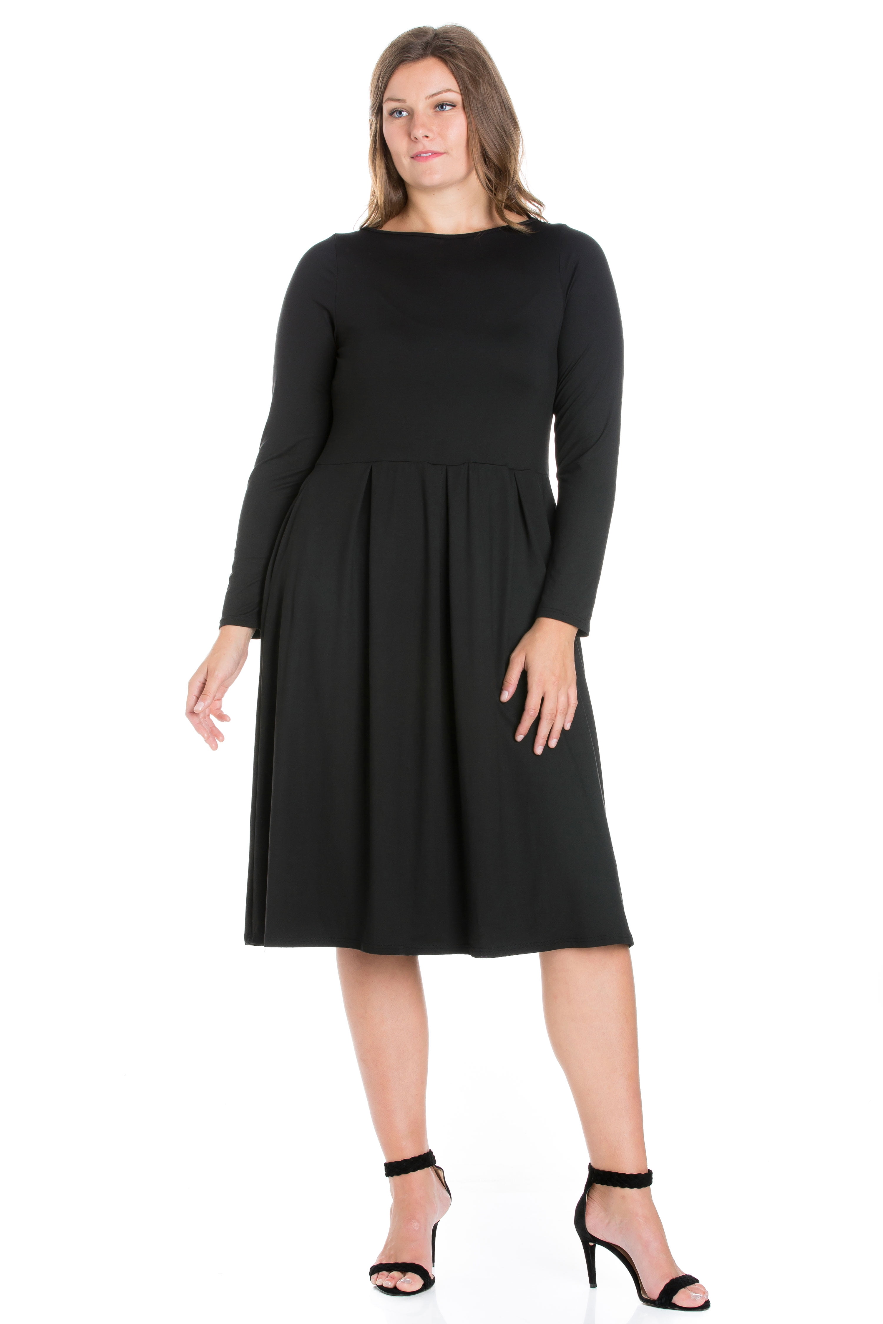 Fit and flare midi dress hotsell plus size