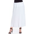 thumbnail image 1 of 24/7 Women's Plus Size Comfort Apparel Womens Comfortable Fit Elastic Waist Plus Size Maxi Skirt, 1 of 4