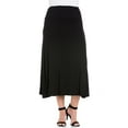 thumbnail image 1 of 24/7 Women's Plus Size Comfort Apparel Womens Comfortable Fit Elastic Waist Plus Size Maxi Skirt, 1 of 4