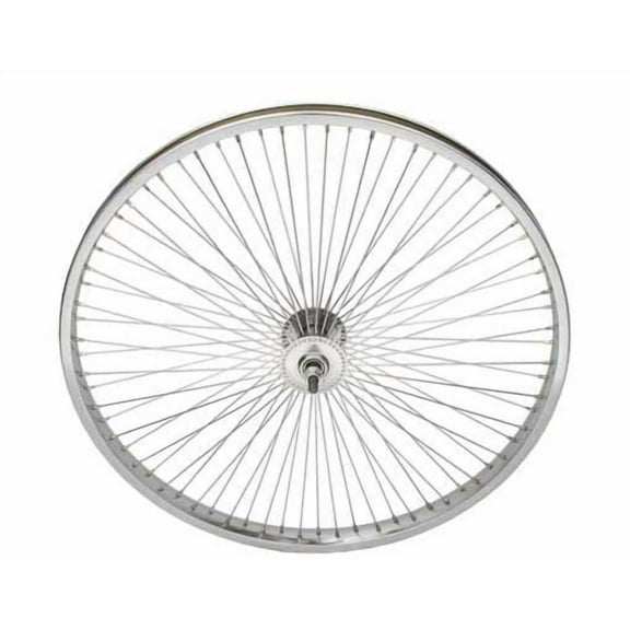 24" 72 Spoke Front Wheel 14G Chrome. Bicycle wheel, bike wheel, Lowrider bike wheel, lowrider bicycle wheel, chopper