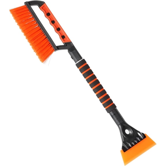 24.8" Car Scraper Snow Brush, Silicon Ice Scrapers for Car Windshield, Squeegee for Ice Water Removal, Detachable Snow Removal Tool with Ergonomic Foam Grip, Winter Car Accessories