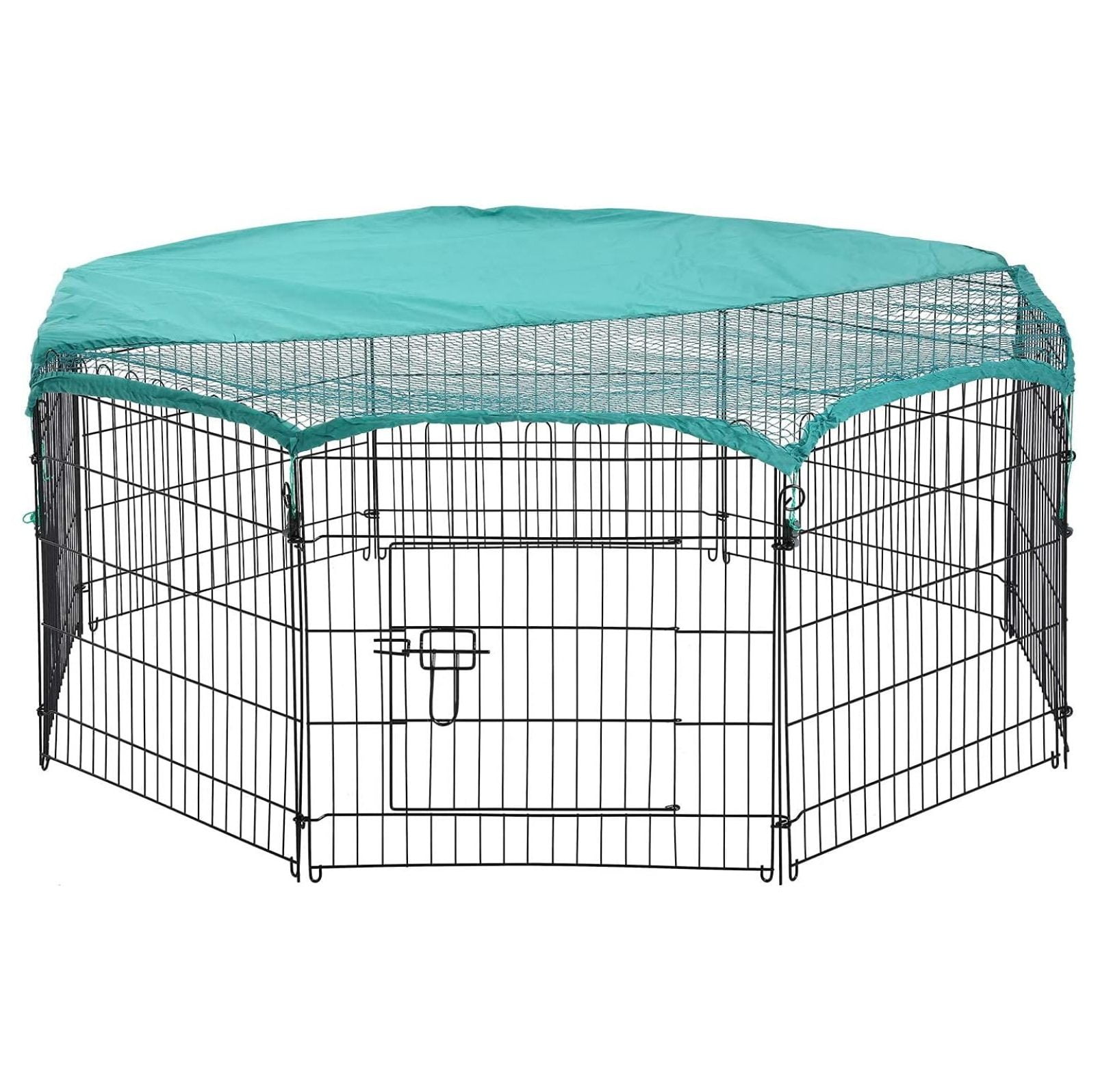 24" 8 Panel Dog Kennel Pet Playpen Indoor Outdoor Chicken Coop w