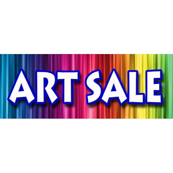 24" ART SALE DECAL sticker artist paint brush supplies supply canvas artwork