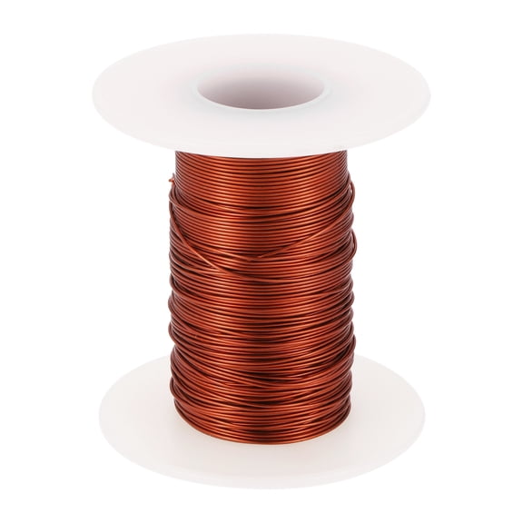 24 AWG Magnet Wire, 24 Gauge Enameled Copper Wire, 2 OZ Magnetic Coil Wire for Transformer, Motor, Electric, 180C(356F)
