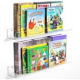 thumbnail image 1 of NIUBEE 24 Inch Acrylic Shelves for Wall, Kids Sturdy Clear Floating Shelves, Wall Bookshelf Perfume Rack for Bathroom, Living Room, Bedroom, Kitchen, 2Pcs, 1 of 11