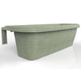 thumbnail image 1 of 24" Adjustable Railing Planter - Rattan Look - Green, 1 of 8