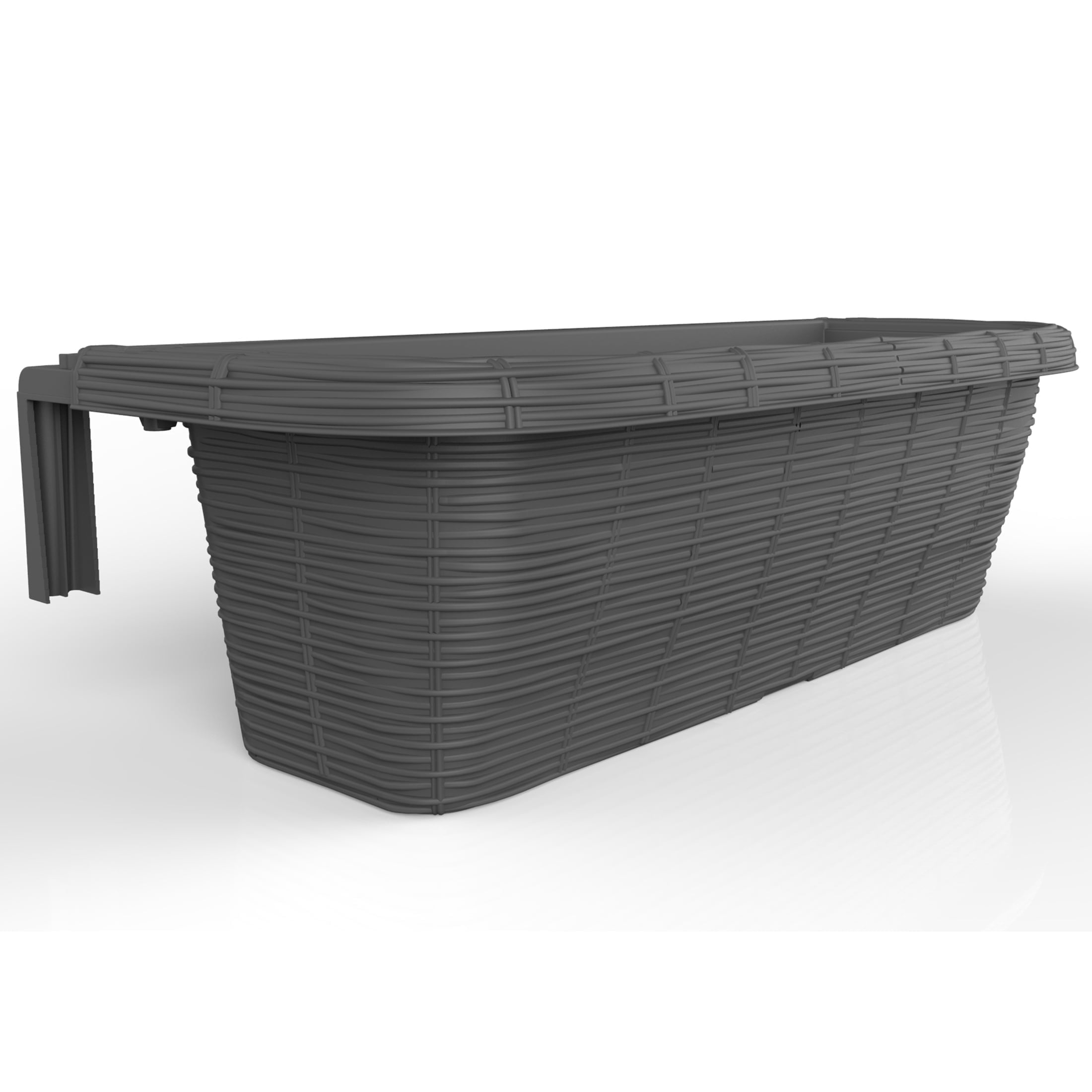 Apollo Railing Planters Hanging Planter Apollo ADJ24TERRA Adjustable Deck Railing Planter, 24 ...