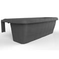 thumbnail image 1 of 24" Adjustable Railing Planter - Rattan Look - Grey, 1 of 6