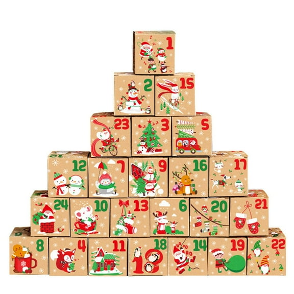 24 Advent Calendar For Filling Boxes Christmas Small Christmas Calendar Boxes