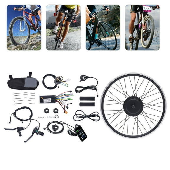24" Aluminum Alloy 36 Volt E-Bike Front Wheel Electric Bicycle Hub Motor Conversion Kit LCD 500W