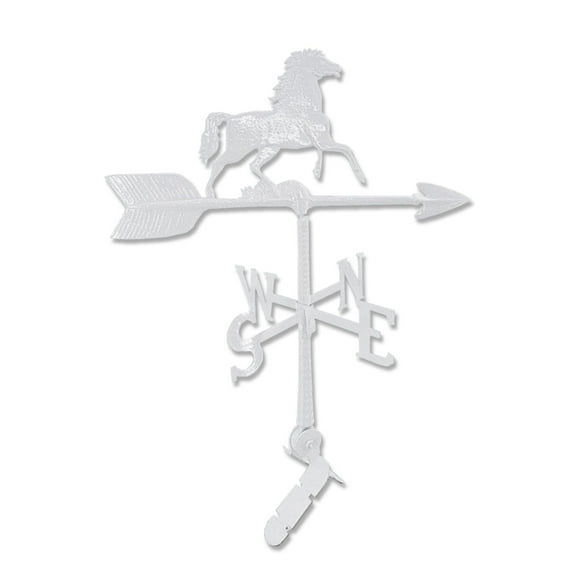 24" Aluminum Horse Weathervane - White