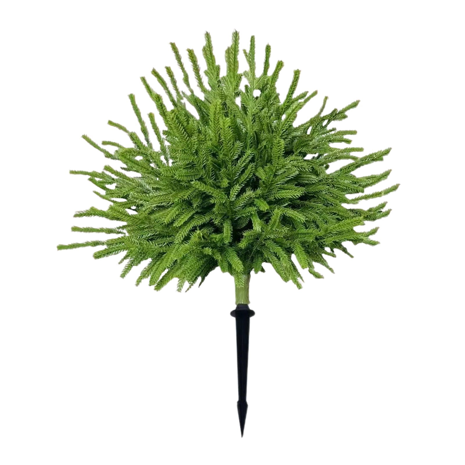24" Artificial Cedar Topiary Ball Trees with Ground Spike, UV Resistant Fake Bushes, Christtmas Faux Cypress Fake Plants Faux Shrubs for Outdoor Indoor Front Porch Garden Decor, 1PC