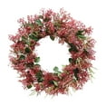 thumbnail image 1 of 24" Artificial Gypsophila Floral Spring Wreath, 1 of 5