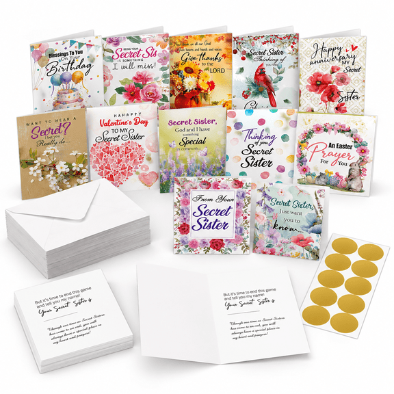 24 Assorted Classic Greeting Cards with Envelopes and Stickers