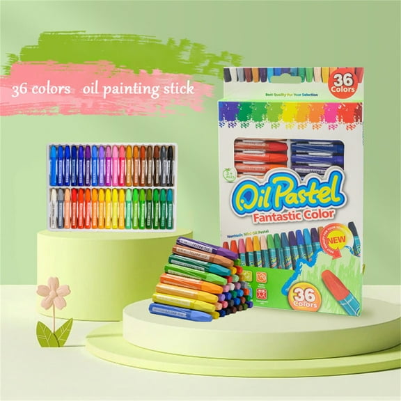 24 Assorted Color Rich Pigment Oil Pastel Paint Sticks Drawing Crayon Kit For Multi Surface Adult Art Hobby