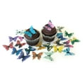 thumbnail image 1 of 24 Assorted Rainbow Colored Wafer Paper Butterflies 1.75 Inch for Decorating Desserts Cupcakes Wedding Cookies Cakes, 1 of 3