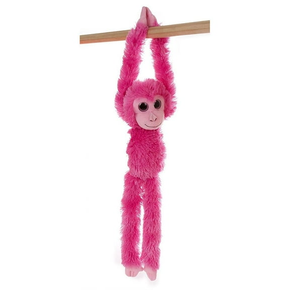 24" Aurora World Colorful Hanging Chimp Plush Stuffed Animal Monkey, Hot Pink