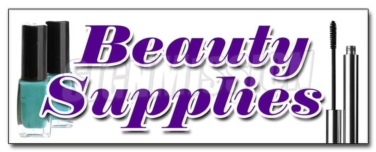 24" BEAUTY SUPPLIES DECAL sticker professional hair care wholesale public