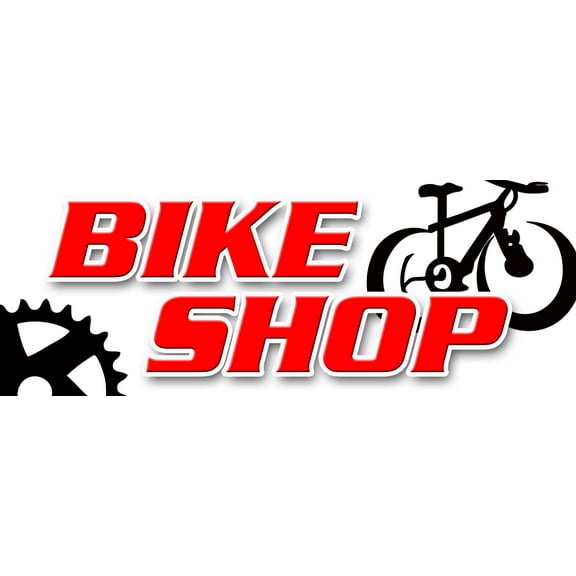 24" BIKE SHOP DECAL sticker bicycle shop repair rental rent cycle