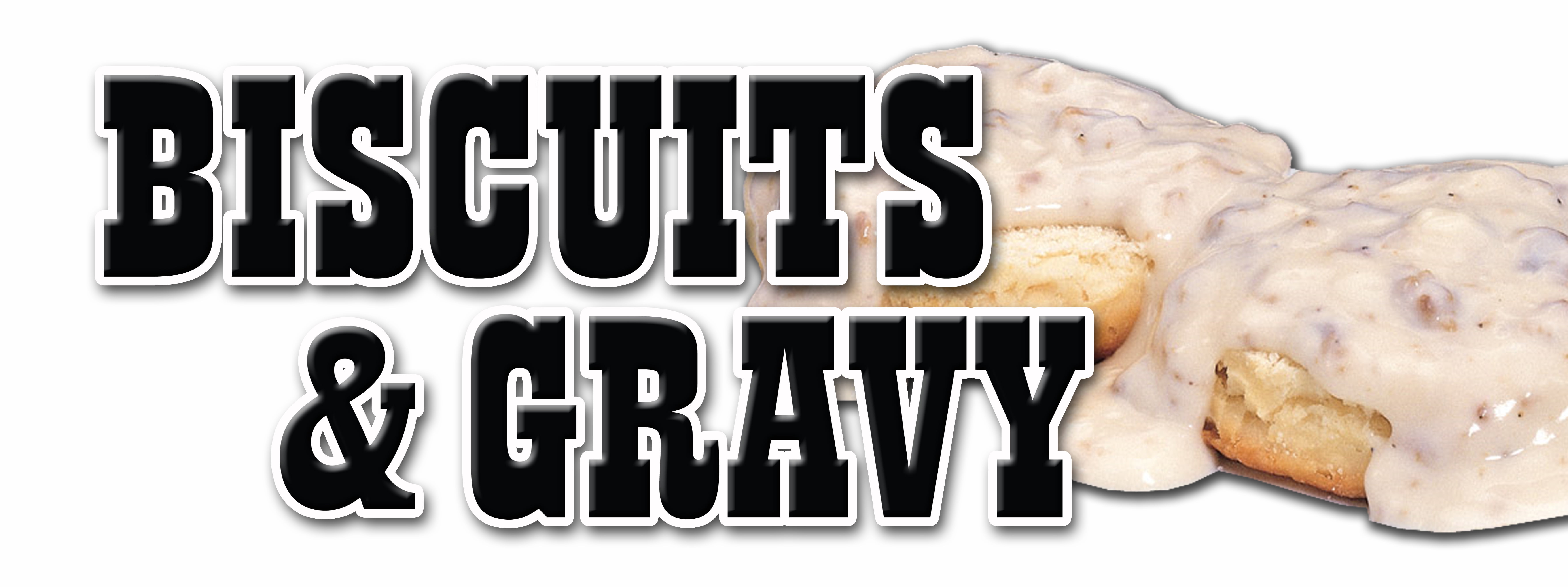 24" BISCUITS & GRAVY DECAL sticker sausage biscuit southern food