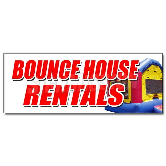 24" BOUNCE HOUSE RENTALS DECAL sticker party photobooth inflatable moonwalk