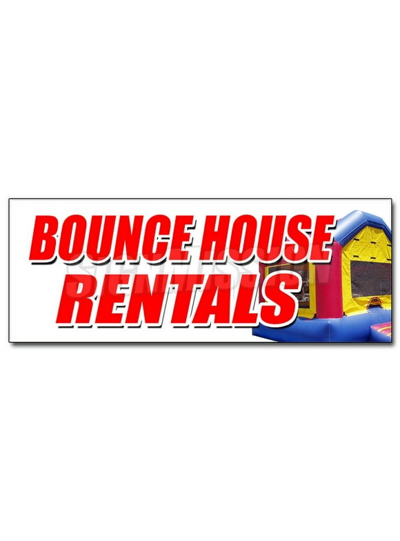 24" BOUNCE HOUSE RENTALS DECAL sticker party photobooth inflatable moonwalk