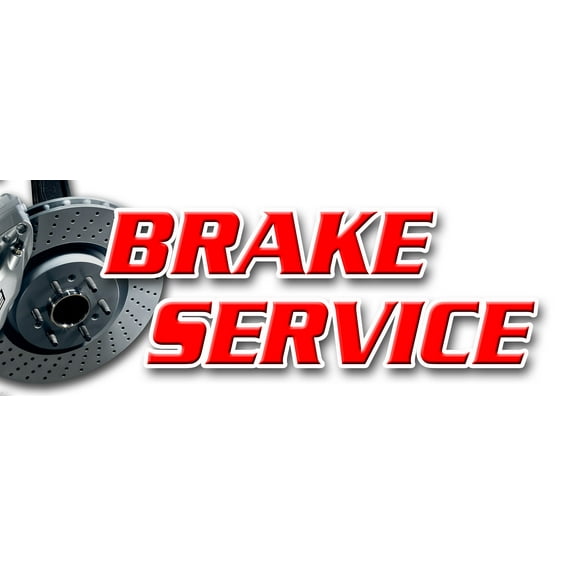 24" BRAKE SERVICE DECAL sticker car auto repair