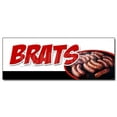 thumbnail image 1 of 24" BRATS DECAL sticker bratwurst beer wisconsin cheese grilled battered, 1 of 1