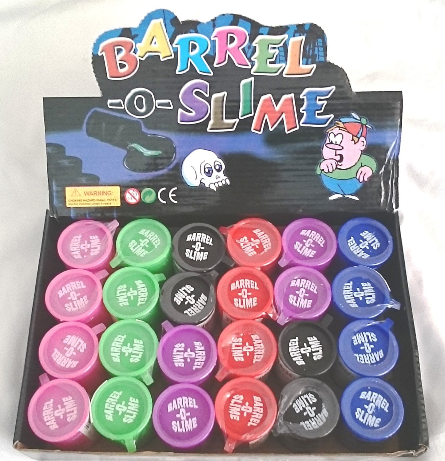 24 Barrel O Slime 1.5 oz Assort Color Child GaG Gift Party Favors Bag Fillers
