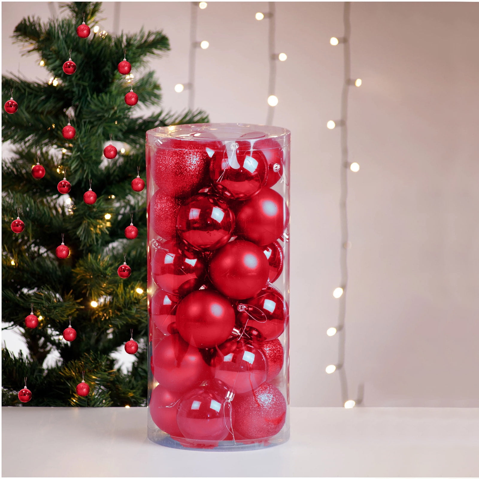 24 Barreled Christmas Balls Christmas Gift Decoration Pendant Pe Ball Ball