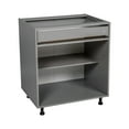 thumbnail image 1 of 24" Base Cabinet Double Door Single Drawer Grey, 1 of 5