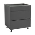 thumbnail image 1 of 24" Base Cabinet-Double Door-Three Drawer-with Grey Gloss door, 1 of 4