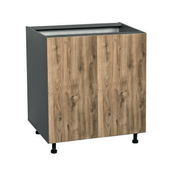 24" Base Cabinet High Single Door with Natural Teak door