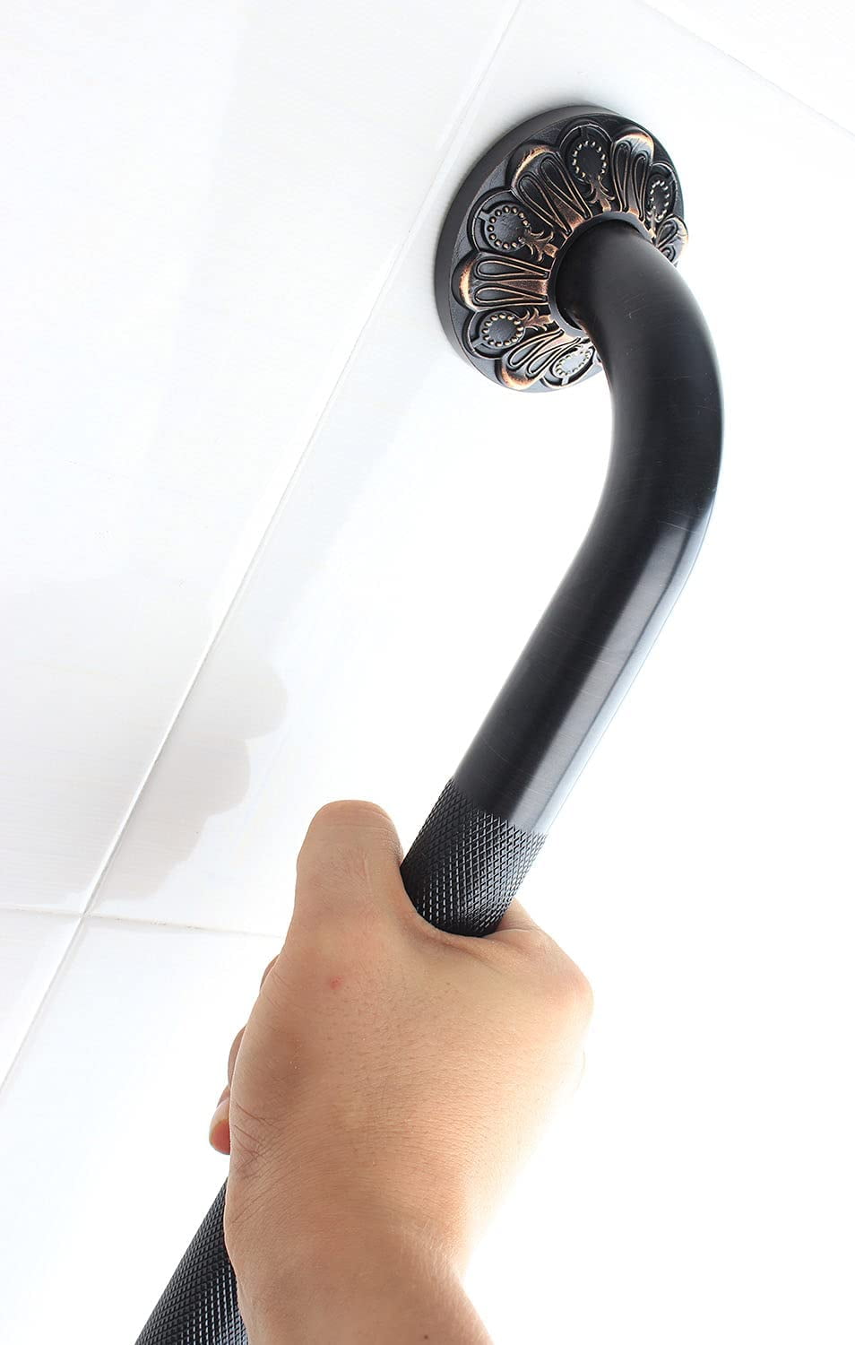 IMPEU 18-inch Grab Bar - Brushed Nickel, Anti-Slip Shower Safety Bar Or Towel Holder - View #7